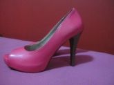 Scarpin Peep Toe Verniz Neon Pink - No 37