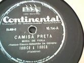 Tonico & Tinoco: Camisa Preta Disco Rotações Raridade